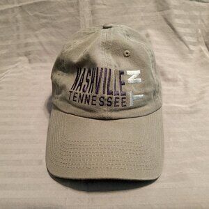 Olive Green Souvenir Ball Cap from Nashville Tennessee (TN)